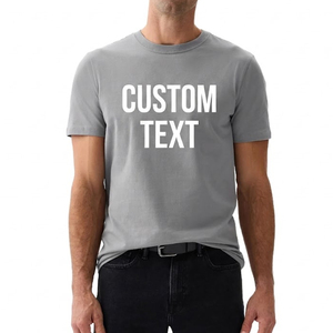 Camiseta de alta calidad con serigrafía personalizada para hombre, manga corta, cuello redondo, informal, estampada, con MOQ bajo. - Product Image 1
