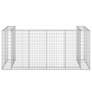Pared de gaviones de acero galvanizado para cubos de basura 100 \ "x39.4 \" x43.3 \ "Dimensiones - Product Image 6