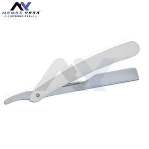 Navaja de Afeitar Plegable de Acero Inoxidable para Barbería, Cuchilla Única Deslizable, Cuchilla Afilada Profesional, Corte Recto, para Salón - Product Image 4