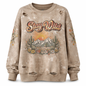 Sudadera Premium al por Mayor para Mujer con Cuello Redondo y Diseño Desgastado - Logotipo Frontal, 100% Algodón, Diseños Personalizados Disponibles, Fabricante y Proveedor - Product Image 1