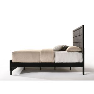 Letto matrimoniale in legno grigio anticato, elegante e confortevole - Product Image 4