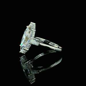 <b>925</b> <b>Silver</b> Moissanite Luxury Design <b>Ring</b> Elegant Fine Jewelry for Women Wholesale Boutique Retail Resale Use - Product Image 4