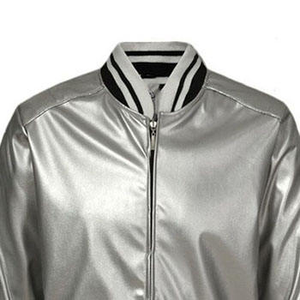 Chaqueta de Satén Ligera con Cierre Completo, Diseño Moderno con Cuello Alto, Corte Holgado, Exterior de Algodón, Forro de Algodón - Product Image 5