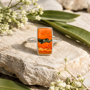 Natural Yellow <b>Bee</b> Jasper Ring 925 Sterling Silver Handmade Rectangle Cabochon Gemstone Ring for Women Fine Jewelry <b>Gift</b> - Product Image 4