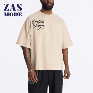 T-shirt Boxy Homme de Luxe Vintage Personnalisé avec Logo, Grande Taille, Manches Courtes, Uni, en Coton Imprimé, de Haute Qualité - Product Image 1