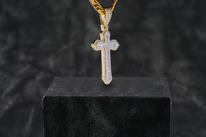 Colgante Hip Hop de Plata 925 con Incrustaciones de Diamantes, Colgante de Fe Cristiana, Colgante Bling para Raperos, Joyería Religiosa, Pasa el Test de Diamantes - Product Image 3