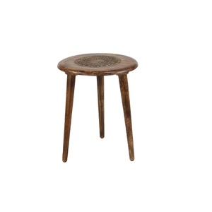 Wooden Three <b>Legs</b> Round <b>Coffee</b> <b>Table</b> Side <b>Table</b> with Pillars Plant Holder Natural Wood End <b>Table</b> <b>for</b> Living Room - Product Image 1