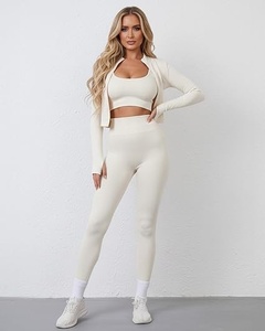 Women gym suit 2 piece sports bra leggings fitness workout outfit - Product Image 5