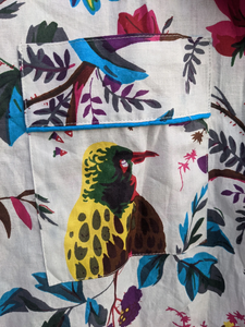 New Arrival Adult Indian Cotton <b>Pyjamas</b> Breathable and Comfortable Bird Print Night Wear <b>for</b> All Seasons - Product Image 2