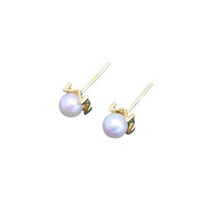 Pendientes de Perlas de Agua Dulce de 6-7 mm, Estilo Nido de Pájaro, Plata S925 con Luz Intensa, Casi Impecables - Product Image 5