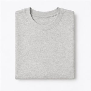 Custom Heather Ash Cotton <b>Modal</b> Curved Hem Mens Oversized Short Sleeve Crew Neck <b>T</b>-<b>Shirt</b> MTS-OVR-0004 - Product Image 4