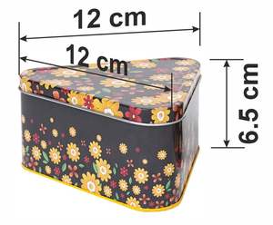 Triangle-Shaped Tin <b>Storage</b> Box Airtight Cookie Biscuit Snacks Jar Multipurpose Kitchen <b>Storage</b> <b>Container</b> for Tea Coffee - Product Image 2