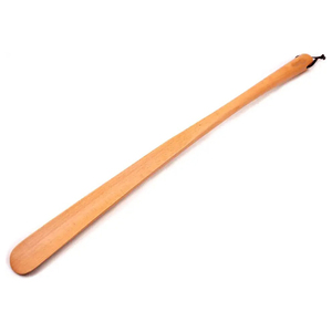 Chausse-pied en bois massif à manche long ou court pour usage domestique, finition polie et lisse, avec logo personnalisé - Product Image 3