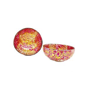 Cuencos de cáscara de coco artesanales vietnamitas con incrustaciones de conchas marinas - Product Image 3