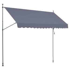 Toldo Retráctil para Patio de 157 x 47 Pulgadas con Manivela Manual, Protección Solar para Exteriores, Toldo Ajustable para Terraza - Product Image 3