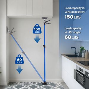 Supporto Regolabile a 360 Gradi con Asta di Sostegno Inclinabile a 45 Gradi, Estensibile per Supporti per Armadi, Barre Portacarico, Scaffali - Product Image 4
