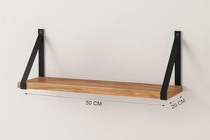 Countryside <b>Rustic</b> Wooden Wall Mounted Coat Rack <b>Shelf</b> With rack wall <b>shelf</b> for living room wall - Product Image 3