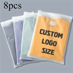 Sacs d'emballage transparents à fermeture éclair personnalisés de haute qualité avec nom de marque imprimé, sacs de rangement en plastique pour vêtements - Product Image 4