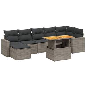 Ensemble de canapés gris foncé pour jardin, mobilier d'extérieur haut de gamme - Product Image 2