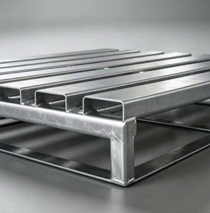 Palette en acier robuste sur mesure pour entrepôt logistique industriel, revêtement antirouille, pour la manutention des matériaux - Product Image 4