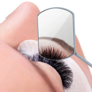 Wide View Rectangle Eyelash Mirror Professional Lash Extension Inspection Mirror Stainless Steel Detachable Handle Lash Artist - Product Image 5