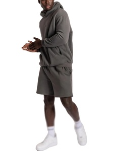 Ensemble sweat à capuche et short personnalisés Ensemble sweat à capuche et short unisexe pour femmes Ensembles de shorts et sweatshirts pour hommes - Product Image 5