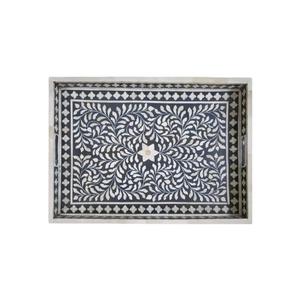 Plateau Feng Shui de Luxe Fait Main Écologique avec Incrustations en Os – Design Décoratif Élégant, Qualité Supérieure pour la Maison et la Cuisine (Idéal pour Servir) - Product Image 1