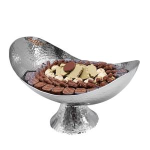 Vente en gros de bols de service élégants en acier inoxydable argenté avec motif de rose décoratif, base sur pied, bol à dessert au chocolat - Product Image 2