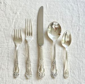 Ensemble de couverts modernes en or mat, design actuel, 5 pièces, couverts en métal durables pour mariage, dîner, fête - Product Image 5
