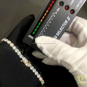 Princesse Cut Tennis Bracelet De Luxe Bling Déclaration Fine Chaîne Unisexe Coupe Carrée Cubique Zircone Diamant Style Bracelets - Product Image 4