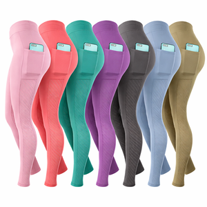 Pantalons de yoga à motif écossais 2023 avec poche en mesh, extensibles dans quatre sens, pour l'exercice, le fitness et la salle de sport - Product Image 5