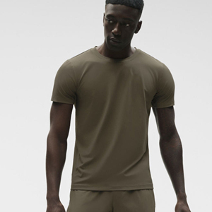 T-shirt uni pour homme, manches courtes, col rond, décontracté, doux, respirant, vêtements d'été - Product Image 3