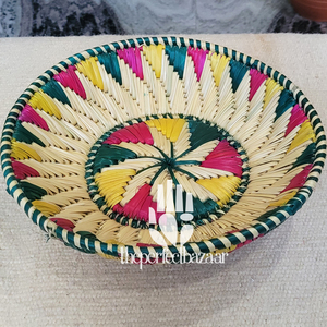 Panier rond en herbe de Moonj naturelle - Écologique, durable, mini format, multi-usages - Product Image 2
