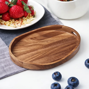 Rustic Handcrafted Wooden Tray Suited for Lifestyle or Decor Multi-functional <b>Serving</b> Trays for Home Restaurant - Product Image 1