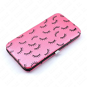 Custom Pink Eyelash Tweezers Set 3 PCS Volume Lash <b>Tools</b> with Metal Case Paper Coated Printed Design - Product Image 3