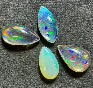 Opales éthiopiennes naturelles, forme poire, multicolores, pierres précieuses en vrac pour la création de bijoux, bagues, pendentifs, haute qualité - Product Image 3