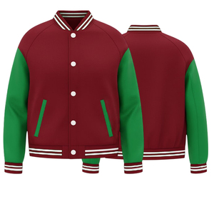 Black & Blue Classic American Varsity Jackets 100% Wool Winter OEM Service Front Logo Bulk Order Factory Windproof <b>Heated</b> Jacket - Product Image 1