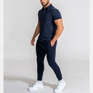 Polo de Manga Corta para Hombre, Corte Slim Fit, Color Azul Marino Sólido, Algodón, Casual, Transpirable, Largo Regular - Product Image 6