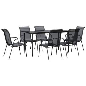 Ensemble de salle à manger de jardin noir anthracite - Product Image 2