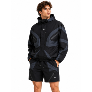 High Quality Custom <b>Men's</b> <b>Lightweight</b> Windbreaker Waterproof Rain <b>jacket</b> for <b>men</b> Shorts Set Wind Resistant Low MOQ Customized - Product Image 4