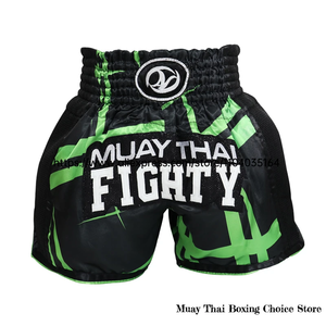 Pantalones Cortos de Muay Thai con Bordado Tailandés, Pantalones de Boxeo para Hombres, Mujeres y Niños, Ropa de Satén para MMA, Gimnasio, Grappling, Lucha en Jaula, Kickboxing - Product Image 3