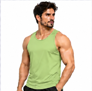Low Price High Quality Mens Tank <b>Top</b> Summer Casual Breathable Cotton Sleeveless <b>Vest</b> <b>Oversized</b> Fitness Gym Sportswear Custom - Product Image 2
