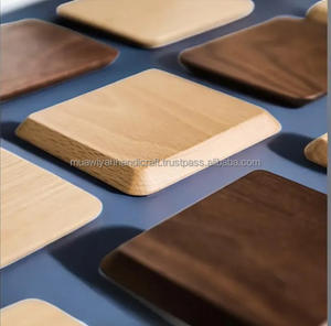 Dessous de verre en bois nautique de luxe de décor de maison et de bureau ensemble avec personnaliser la taille - Product Image 2