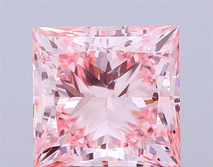 Exquise pierre précieuse rose de 2 carats, taille princesse, offrant un éclat symétrique d'élite et une clarté de couleur intense exceptionnelle. - Product Image 5