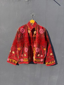 Handcrafted Traditional Luxury Premium Artisanal Embroidered Velvet <b>Jacket</b> Ethnic Winter Wear Full Sleeves High Neck Coat - Product Image 3
