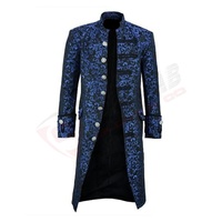 Veste de smoking pour homme Gothique Steampunk-Veste Vampire-Costume Médiéval-Victorien Frock-Coat Costume d'Halloween