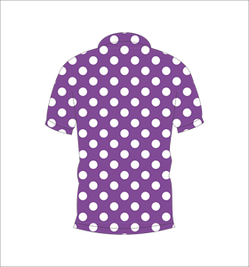 Camisa Polo para Hombre, Morada con Puntos Blancos, Sublimación Personalizada, Manga Corta, Verano, Casual, Transpirable, Ligera, para Golf - Product Image 5