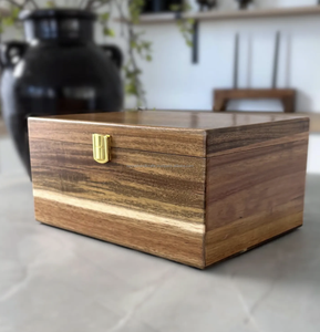 Boîte de rangement en bois personnalisée, boîte cadeau en bois, boîte en bois avec couvercle à charnière en provenance d'Inde - Product Image 5