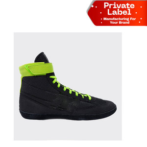 Zapatos de Boxeo Tradicionales con Cordones, Ajuste Seguro, Botas Profesionales para Ring, Ajuste Amplio, Zapatos de Boxeo Cómodos con Suela Plana para Lucha Libre y Figuración - Product Image 1