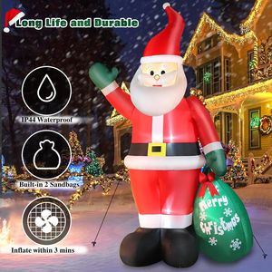 Decoración Navideña Inflable de Santa Claus de 3 Metros para Exteriores, Decoración Gigante con Bolsa de Regalos Grande, Luces LED, Adornos para Jardín - Product Image 5